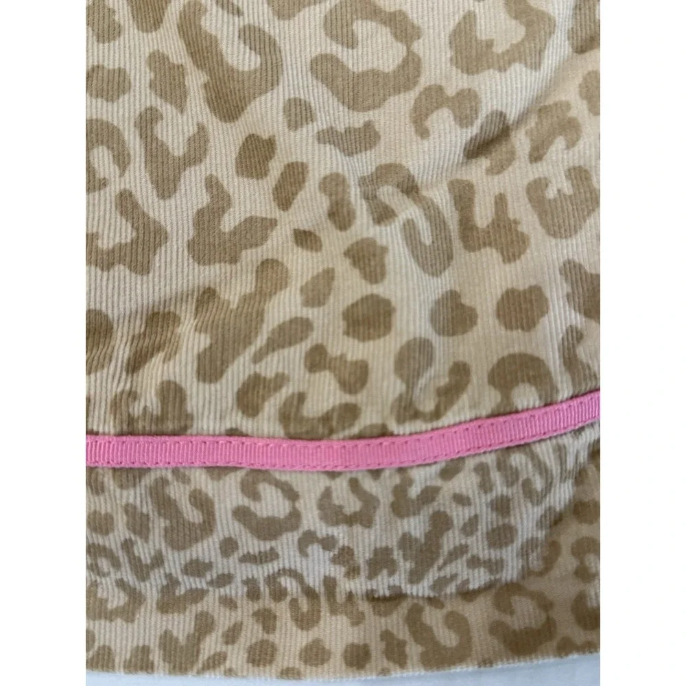 Gymboree Tan Leopard Animal Print Pink Ribbon Bow Corduroy Dress 2009 SZ 2T‎